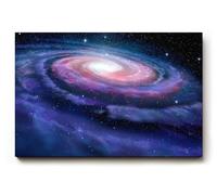 Sinus Art Tableau mural 90 x 60 cm Galaxie en forme de spirale avec centre lumineux dans l'espace - Mystérieuse et belle