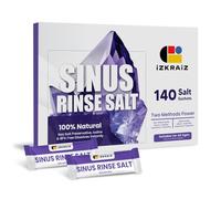 Sinus Rinse Salt 140 Pre-Measured Packets for Neti Pot and Squeeze Bottle-100% Natural Sea Salt Istonic Formula,Drug-Free Nasal Irrigation,Sinus Congestion (140 salt)