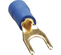 Sinuslive 10324 Cosse à fourche Ø du trou=2.5 mm partiellement isolé bleu 10 pc(s)
