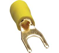 Sinuslive 13199 Cosse à fourche 4 mm² Ø du trou=4 mm partiellement isolé jaune 10 pc(s)