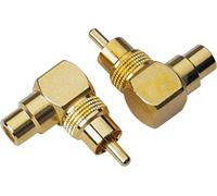 Sinuslive Adaptateur d'angle RCA CWS – 1x Cinch-RCA mâle, 1x adaptateur Cinch/RCA