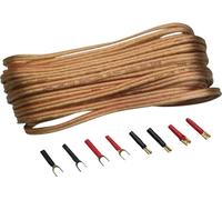 SinusLive Jeu de câbles pour haut-parleurs HiFi auto 2 x 2.5 mm² 10.00 m doré, avec fiche mâle