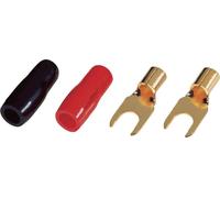 Sinuslive KSI 10 Cosse à Fourche 10 mm² Ø du Trou=5 mm partiellement isolé Noir, Rouge 10 pc(s)
