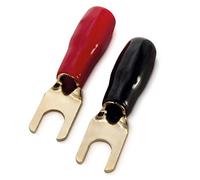 Sinuslive Cosse à fourche KSI 6 – 6 mm² Ø trou 5 mm partiellement isolé Noir, Rouge 10 pc(s)