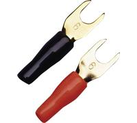 Sinuslive KSI 6 Cosse à fourche 6 mm² Ø du trou=5 mm partiellement isolé noir, rouge 10 pc(s)