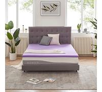 SINWEEK Surmatelas Doux ventilé en Mousse à mémoire de Forme de 5,1 cm, certifié CertiPUR-US, Grand lit, Violet