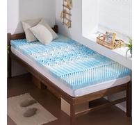 SINWEEK Surmatelas en Mousse à mémoire de Forme 5 Zones pour dortoir Universitaire de 5 cm, soulage la Pression, certifié CertiPUR-US, lit Simple XL/Extra Long