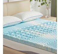 SINWEEK Surmatelas en Mousse à mémoire de Forme de 5,1 cm pour Grand lit pour soulager la Pression, Design à 5 Zones, certifié CertiPUR-US