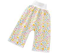 Sinye Short à Couches pour Enfants 2 en 1, Pantalon de Dessin animé Confortable, imperméable et Absorbant, Taille Haute, Protection du Ventre, pour bébé en Bas âge (L, F)