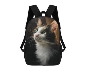 sinyumoney 17inch Adorable Calico Kitten Portrait Sac À Dos Scolaire Imprimé 3D Pour Enfants, Sac D'école Tendance Et Décontracté Pour Garçons, Élèves Du Primaire Et Du Collège