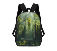 sinyumoney 17inch Alligator in A Swampy Environment Sac À Dos Scolaire Imprimé 3D Pour Enfants, Sac D'école Tendance Et Décontracté Pour Garçons, Élèves Du Primaire Et Du Collège