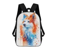 sinyumoney 17inch American Eskimo Dog Sac À Dos Scolaire Imprimé 3D Pour Enfants, Sac D'école Tendance Et Décontracté Pour Garçons, Élèves Du Primaire Et Du Collège