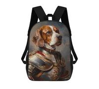 sinyumoney 17inch Armored Beagle Royal Guard Sac À Dos Scolaire Imprimé 3D Pour Enfants, Sac D'école Tendance Et Décontracté Pour Garçons, Élèves Du Primaire Et Du Collège