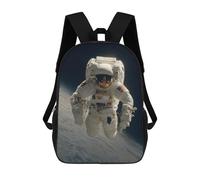 sinyumoney 17inch Astronaut Floating in Space-18 Sac À Dos Scolaire Imprimé 3D Pour Enfants, Sac D'école Tendance Et Décontracté Pour Garçons, Élèves Du Primaire Et Du Collège