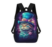sinyumoney 17inch Colorful Cat Art Print-21 Sac À Dos Scolaire Imprimé 3D Pour Enfants, Sac D'école Tendance Et Décontracté Pour Garçons, Élèves Du Primaire Et Du Collège