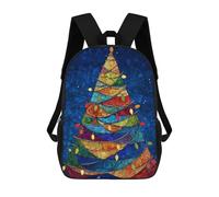 sinyumoney 17inch Colorful Christmas Tree Lights Sac À Dos Scolaire Imprimé 3D Pour Enfants, Sac D'école Tendance Et Décontracté Pour Garçons, Élèves Du Primaire Et Du Collège