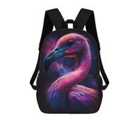 sinyumoney 17inch Cosmic Flamingo Art Print-13 Sac À Dos Scolaire Imprimé 3D Pour Enfants, Sac D'école Tendance Et Décontracté Pour Garçons, Élèves Du Primaire Et Du Collège