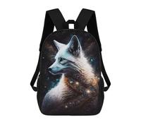sinyumoney 17inch Cosmic Fox Art Print-3 Sac À Dos Scolaire Imprimé 3D Pour Enfants, Sac D'école Tendance Et Décontracté Pour Garçons, Élèves Du Primaire Et Du Collège