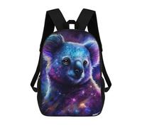 sinyumoney 17inch Cosmic Koala Art Print-20 Sac À Dos Scolaire Imprimé 3D Pour Enfants, Sac D'école Tendance Et Décontracté Pour Garçons, Élèves Du Primaire Et Du Collège