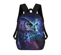 sinyumoney 17inch Cosmic Owl Art Print-10 Sac À Dos Scolaire Imprimé 3D Pour Enfants, Sac D'école Tendance Et Décontracté Pour Garçons, Élèves Du Primaire Et Du Collège