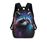 sinyumoney 17inch Cosmic Raccoon Art Print-15 Sac À Dos Scolaire Imprimé 3D Pour Enfants, Sac D'école Tendance Et Décontracté Pour Garçons, Élèves Du Primaire Et Du Collège