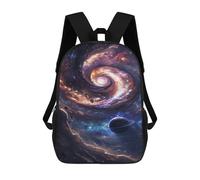 sinyumoney 17inch Cosmic Spiral Galaxy-2 Sac À Dos Scolaire Imprimé 3D Pour Enfants, Sac D'école Tendance Et Décontracté Pour Garçons, Élèves Du Primaire Et Du Collège