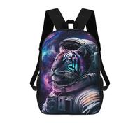 sinyumoney 17inch Cosmic Tiger Astronaut Sac À Dos Scolaire Imprimé 3D Pour Enfants, Sac D'école Tendance Et Décontracté Pour Garçons, Élèves Du Primaire Et Du Collège