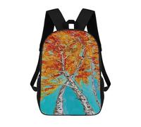 sinyumoney 17inch Dancing Birches Sac À Dos Scolaire Imprimé 3D Pour Enfants, Sac D'école Tendance Et Décontracté Pour Garçons, Élèves Du Primaire Et Du Collège
