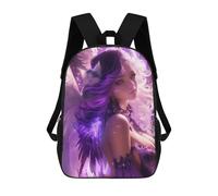 sinyumoney 17inch Enchanted Angelic Wings Fantasy Artwork Sac À Dos Scolaire Imprimé 3D Pour Enfants, Sac D'école Tendance Et Décontracté Pour Garçons, Élèves Du Primaire Et Du Collège
