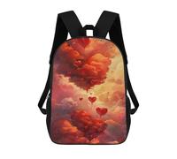 sinyumoney 17inch Heart-Shaped Balloons in Clouds Sac À Dos Scolaire Imprimé 3D Pour Enfants, Sac D'école Tendance Et Décontracté Pour Garçons, Élèves Du Primaire Et Du Collège