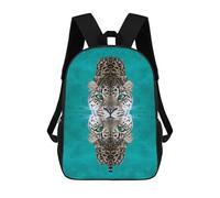 sinyumoney 17inch Leopard Reflection in Water Sac À Dos Scolaire Imprimé 3D Pour Enfants, Sac D'école Tendance Et Décontracté Pour Garçons, Élèves Du Primaire Et Du Collège