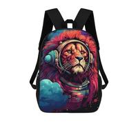 sinyumoney 17inch Lion Astronaut Space Suit Sac À Dos Scolaire Imprimé 3D Pour Enfants, Sac D'école Tendance Et Décontracté Pour Garçons, Élèves Du Primaire Et Du Collège