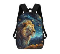 sinyumoney 17inch Lion Night Sky Sac À Dos Scolaire Imprimé 3D Pour Enfants, Sac D'école Tendance Et Décontracté Pour Garçons, Élèves Du Primaire Et Du Collège