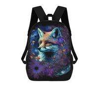 sinyumoney 17inch Magical Fox Fantasy Art Print Sac À Dos Scolaire Imprimé 3D Pour Enfants, Sac D'école Tendance Et Décontracté Pour Garçons, Élèves Du Primaire Et Du Collège
