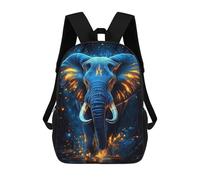 sinyumoney 17inch Magical Glowing Elephant Artwork Sac À Dos Scolaire Imprimé 3D Pour Enfants, Sac D'école Tendance Et Décontracté Pour Garçons, Élèves Du Primaire Et Du Collège
