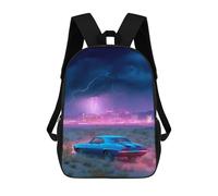 sinyumoney 17inch Neon Desert Storm Car Sac À Dos Scolaire Imprimé 3D Pour Enfants, Sac D'école Tendance Et Décontracté Pour Garçons, Élèves Du Primaire Et Du Collège