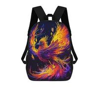 sinyumoney 17inch Phoenix Fantasy Sac À Dos Scolaire Imprimé 3D Pour Enfants, Sac D'école Tendance Et Décontracté Pour Garçons, Élèves Du Primaire Et Du Collège