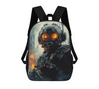 sinyumoney 17inch Post-Apocalyptic Warrior Armor Sac À Dos Scolaire Imprimé 3D Pour Enfants, Sac D'école Tendance Et Décontracté Pour Garçons, Élèves Du Primaire Et Du Collège