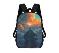 sinyumoney 17inch Pyramid in The Sky Sac À Dos Scolaire Imprimé 3D Pour Enfants, Sac D'école Tendance Et Décontracté Pour Garçons, Élèves Du Primaire Et Du Collège