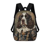 sinyumoney 17inch Royal Cocker Spaniel Portrait Sac À Dos Scolaire Imprimé 3D Pour Enfants, Sac D'école Tendance Et Décontracté Pour Garçons, Élèves Du Primaire Et Du Collège