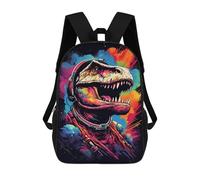 sinyumoney 17inch Space Dinosaur Adventure -25 Sac À Dos Scolaire Imprimé 3D Pour Enfants, Sac D'école Tendance Et Décontracté Pour Garçons, Élèves Du Primaire Et Du Collège