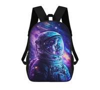 sinyumoney 17inch Space Explorer Helmet Art Sac À Dos Scolaire Imprimé 3D Pour Enfants, Sac D'école Tendance Et Décontracté Pour Garçons, Élèves Du Primaire Et Du Collège