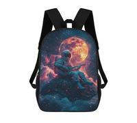 sinyumoney 17inch Space Guitarist Cosmic Serenade Sac À Dos Scolaire Imprimé 3D Pour Enfants, Sac D'école Tendance Et Décontracté Pour Garçons, Élèves Du Primaire Et Du Collège