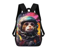 sinyumoney 17inch Space Monkey Adventure Sac À Dos Scolaire Imprimé 3D Pour Enfants, Sac D'école Tendance Et Décontracté Pour Garçons, Élèves Du Primaire Et Du Collège