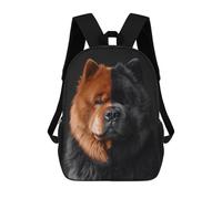 sinyumoney 17inch Two-Tone Chow Chow Sac À Dos Scolaire Imprimé 3D Pour Enfants, Sac D'école Tendance Et Décontracté Pour Garçons, Élèves Du Primaire Et Du Collège