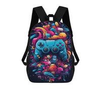 sinyumoney 17inch Video Game Controller Artwork Sac À Dos Scolaire Imprimé 3D Pour Enfants, Sac D'école Tendance Et Décontracté Pour Garçons, Élèves Du Primaire Et Du Collège