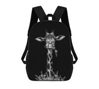 sinyumoney 17inch Weld Cute Giraffe Sac À Dos Scolaire Imprimé 3D Pour Enfants, Sac D'école Tendance Et Décontracté Pour Garçons, Élèves Du Primaire Et Du Collège