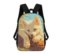 sinyumoney 17inch Wolf Dog Cute Forest Sac À Dos Scolaire Imprimé 3D Pour Enfants, Sac D'école Tendance Et Décontracté Pour Garçons, Élèves Du Primaire Et Du Collège