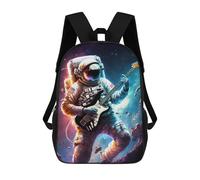 sinyumoney 2 Sacs À Dos Astronaut Playing Guitar Sac À Dos Scolaire Pour Enfants, Sac D'école Imprimé En 3D Pour Garçons, Élèves Du Primaire Et Du Collège 17inch