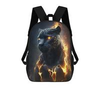 sinyumoney 2 Sacs À Dos Black Panther Fantasy Fire Sac À Dos Scolaire Pour Enfants, Sac D'école Imprimé En 3D Pour Garçons, Élèves Du Primaire Et Du Collège 17inch
